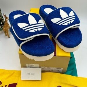 Men’s Gucci X Adidas slide sandal size 12 made in Italy